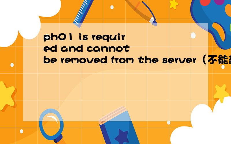 ph01 is required and cannot be removed from the server（不能部署到server上）文件目录