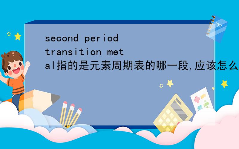 second period transition metal指的是元素周期表的哪一段,应该怎么翻译,