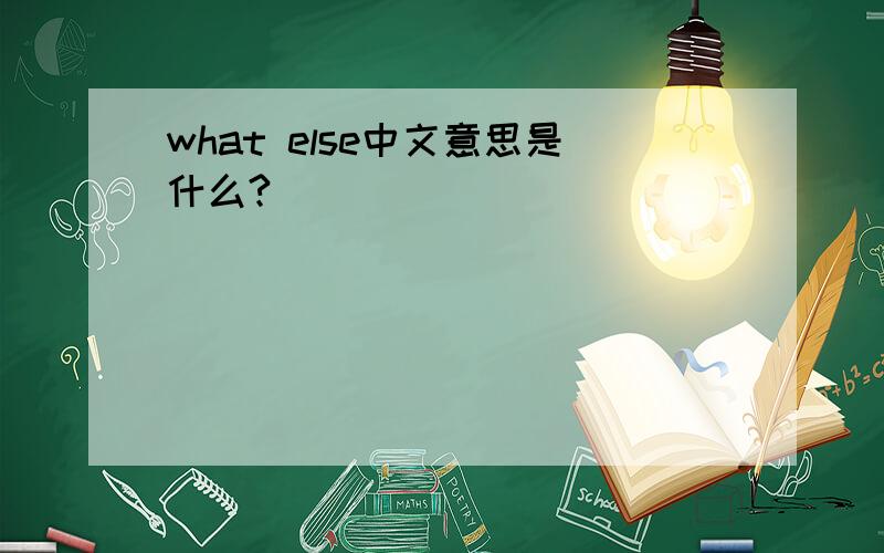 what else中文意思是什么?