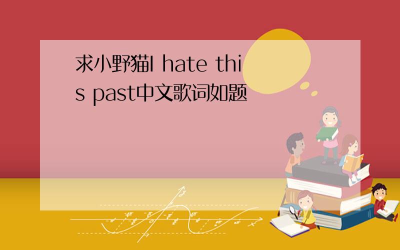 求小野猫I hate this past中文歌词如题